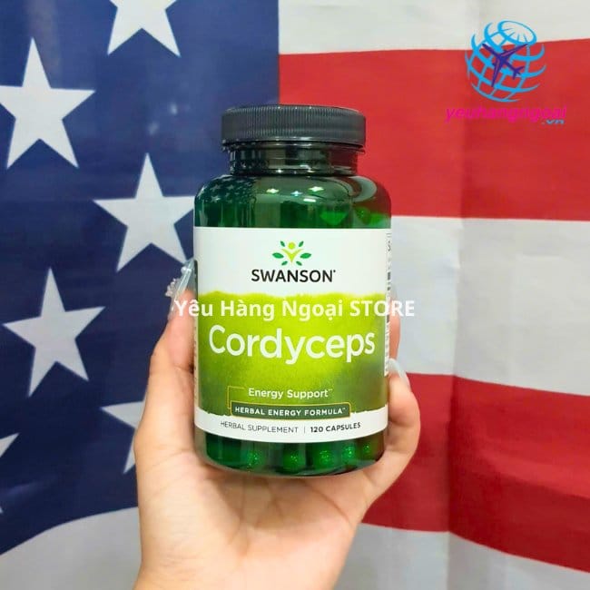 Đông Trùng Hạ Thảo Swanson Cordyceps Sinensis 120 viên của Mỹ