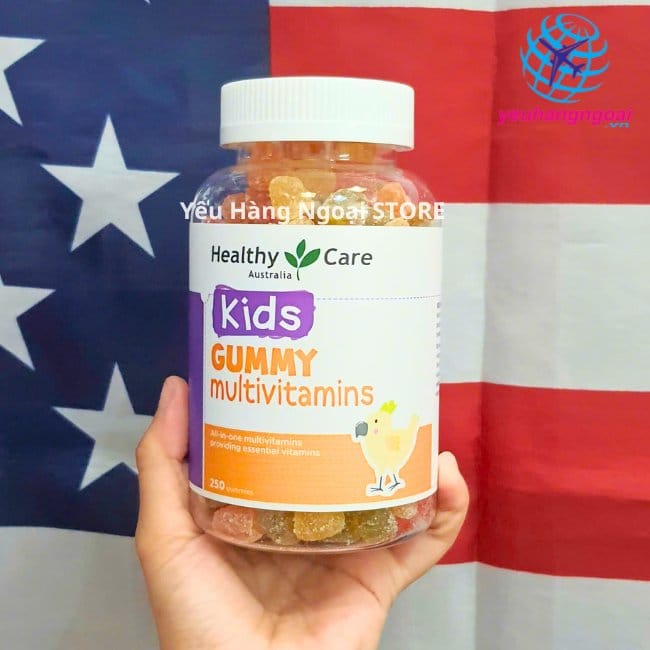 Kẹo Dẻo Gummy Multivitamin Cho Bé Trên 2 Tuổi Của Healthy Care Úc 250 Viên.