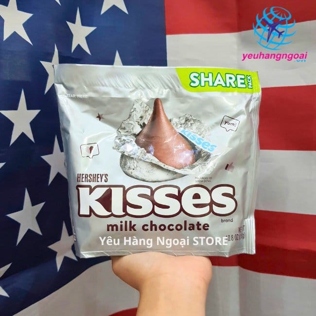 Kẹo Socola Hershey’s Kisses Milk Chocolate 306g Của Mỹ – Đẳng Cấp Từ Mỹ, Vị Ngọt Làm Say Lòng.