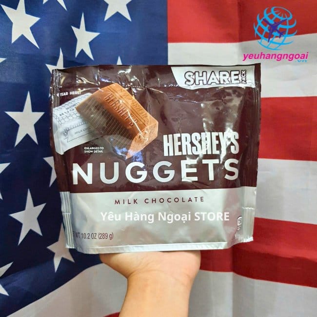 Kẹo Socola Hershey’s Nuggets 289g Của Mỹ – Socola Mỹ Cao Cấp, Đậm Đà Từng Thanh Nhỏ