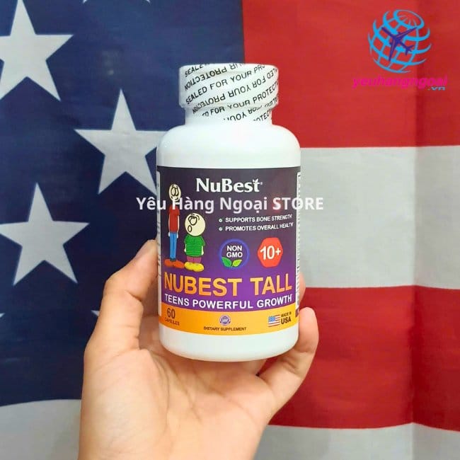 Viên Uống Hỗ Trợ Tăng Chiều Cao Cho Bé Từ 10 Tuổi Nubest Tall 60 Viên Của Mỹ.