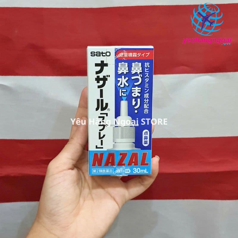 Xịt Mũi Hỗ Trợ Làm Sạch Mũi, Thông Thoáng Nazal 30ml của Nhật Bản.