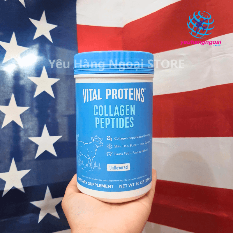 Bột Collagen Vital Proteins Collagen Peptides Unflavored 284G Của Mỹ.