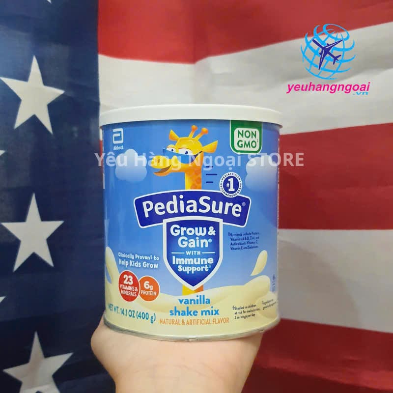 Sữa bột Pediasure Grow and Gain 400g của Mỹ (mẫu mới) cho bé từ 2 tuổi.
